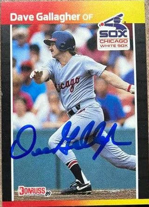 Dave Gallagher Signed 1989 Donruss Baseball Card - Chicago White Sox