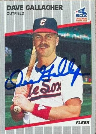 Dave Gallagher Signed 1989 Fleer Baseball Card - Chicago White Sox