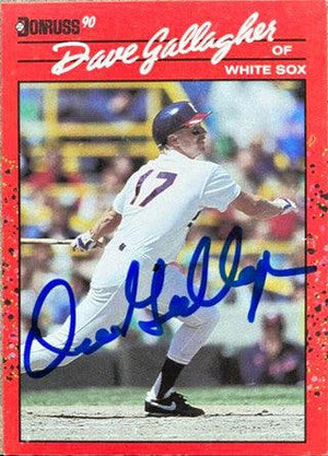Dave Gallagher Signed 1990 Donruss Baseball Card - Chicago White Sox - PastPros