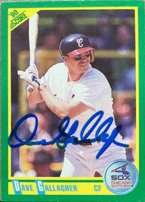 Dave Gallagher Signed 1990 Score Baseball Card - Chicago White Sox - PastPros