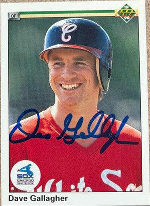 Dave Gallagher Signed 1990 Upper Deck Baseball Card - Chicago White Sox - PastPros