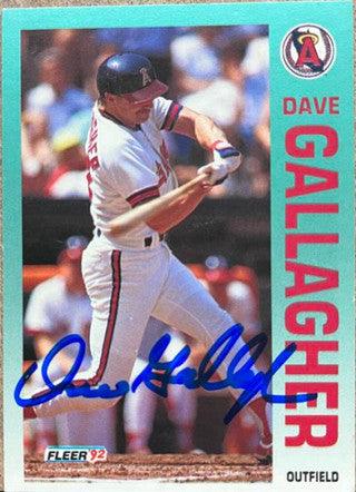 Dave Gallagher Signed 1992 Fleer Baseball Card - Anaheim Angels - PastPros