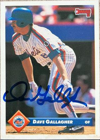 Dave Gallagher Signed 1993 Donruss Baseball Card - New York Mets - PastPros