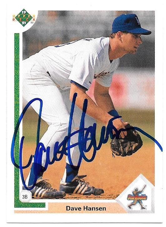 Dave Hansen Signed 1991 Upper Deck Baseball Card - Los Angeles Dodgers - PastPros