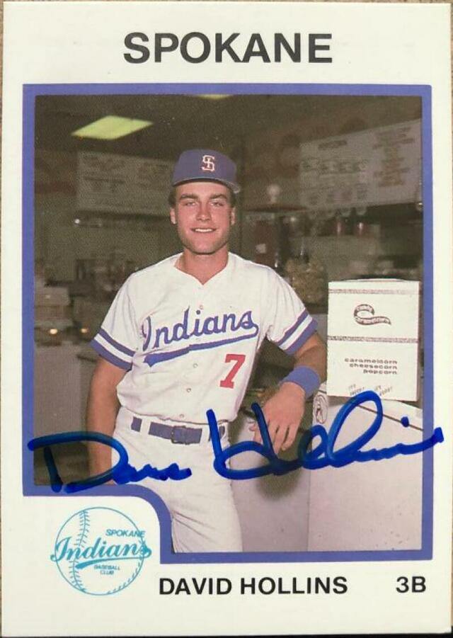 Dave Hollins Signed 1987 Pro Cards Baseball Card - Spokane Indians - PastPros