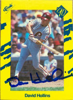 Dave Hollins Signed 1990 Classic Baseball Card - Philadelphia Phillies - PastPros