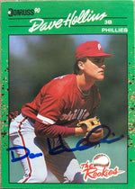 Dave Hollins Signed 1990 Donruss Rookies Baseball Card - Philadelphia Phillies - PastPros