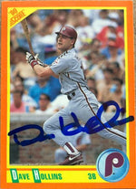 Dave Hollins Signed 1990 Score Traded Baseball Card - Philadelphia Phillies - PastPros