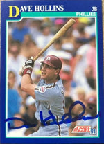 Dave Hollins Signed 1991 Score Baseball Card - Philadelphia Phillies