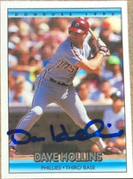 Dave Hollins Signed 1992 Donruss Baseball Card - Philadelphia Phillies
