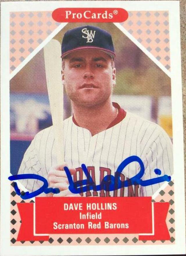 Dave Hollins Signed 1992 Pro Card Baseball Card - PastPros