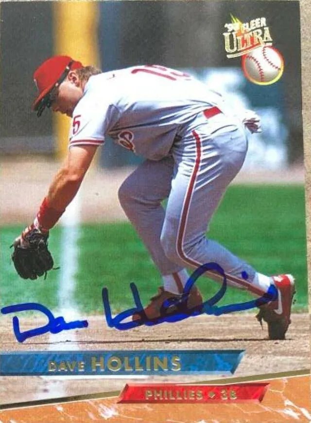Dave Hollins Signed 1993 Fleer Ultra Baseball Card - Philadelphia Phillies