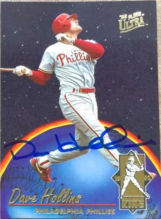 Dave Hollins Signed 1993 Fleer Ultra Home Run Kings Card - Philadelphia Phillies