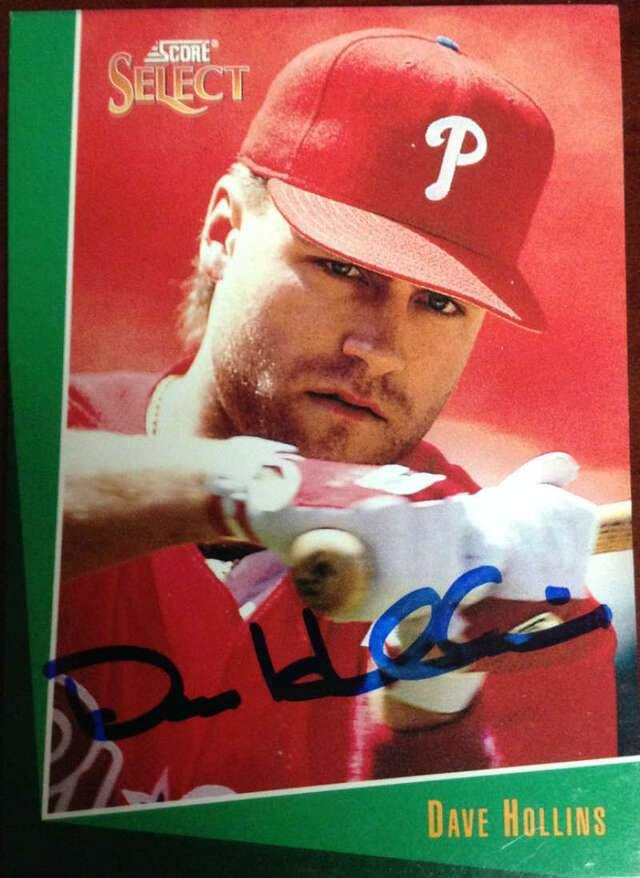 Dave Hollins Signed 1993 Score Select Baseball Card - Philadelphia Phillies - PastPros