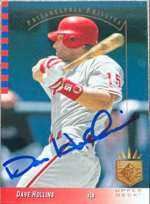 Dave Hollins Signed 1993 SP Baseball Card - Philadelphia Phillies - PastPros