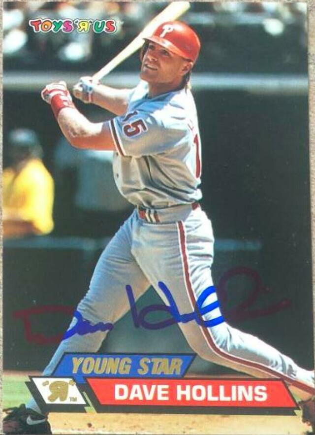 Dave Hollins Signed 1995 Stadium Club Toys R' Us Baseball Card - Philadelphia Phillies - PastPros