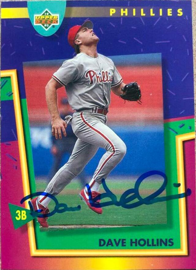 Dave Hollins Signed 1993 Upper Deck Fun Pack Baseball Card - Philadelphia Phillies - PastPros