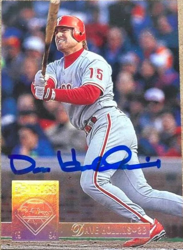 Dave Hollins Signed 1994 Donruss Special Edition Baseball Card - Philadelphia Phillies