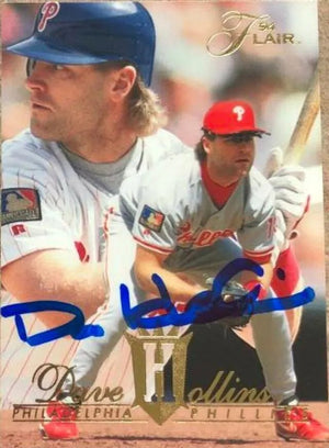 Dave Hollins Signed 1994 Flair Baseball Card - Philadelphia Phillies