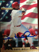 Dave Hollins Signed 1994 Fleer All-Stars Baseball Card - Philadelphia Phillies - PastPros