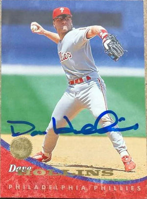 Dave Hollins Signed 1994 Leaf Baseball Card - Philadelphia Phillies