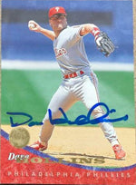 Dave Hollins Signed 1994 Leaf Baseball Card - Philadelphia Phillies - PastPros
