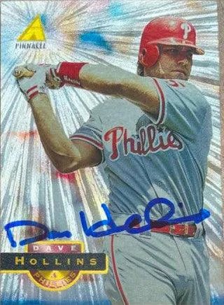 Dave Hollins Signed 1994 Pinnacle Museum Collection Baseball Card - Philadelphia Phillies