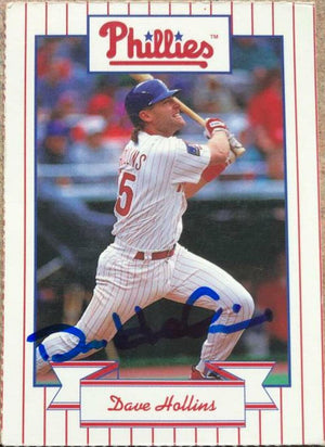 Dave Hollins Signed 1994 Team Issue Baseball Card - Philadelphia Phillies - PastPros