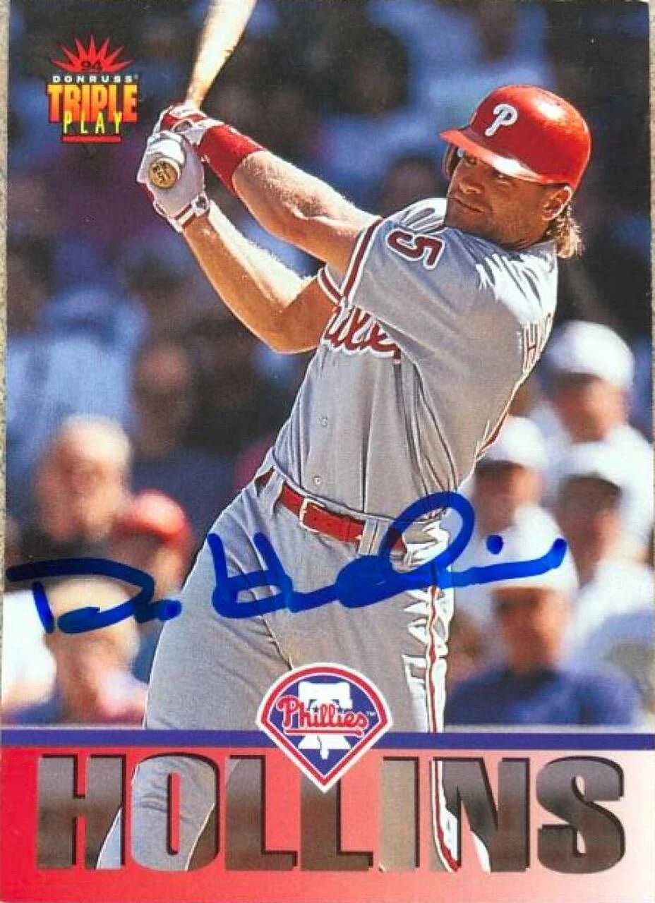 Dave Hollins Signed 1994 Triple Play Baseball Card - Philadelphia Phillies