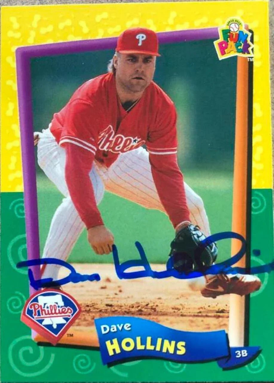 Dave Hollins Signed 1994 Upper Deck Fun Pack Baseball Card - Philadelphia Phillies