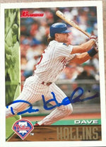Dave Hollins Signed 1995 Bowman Baseball Card - Philadelphia Phillies