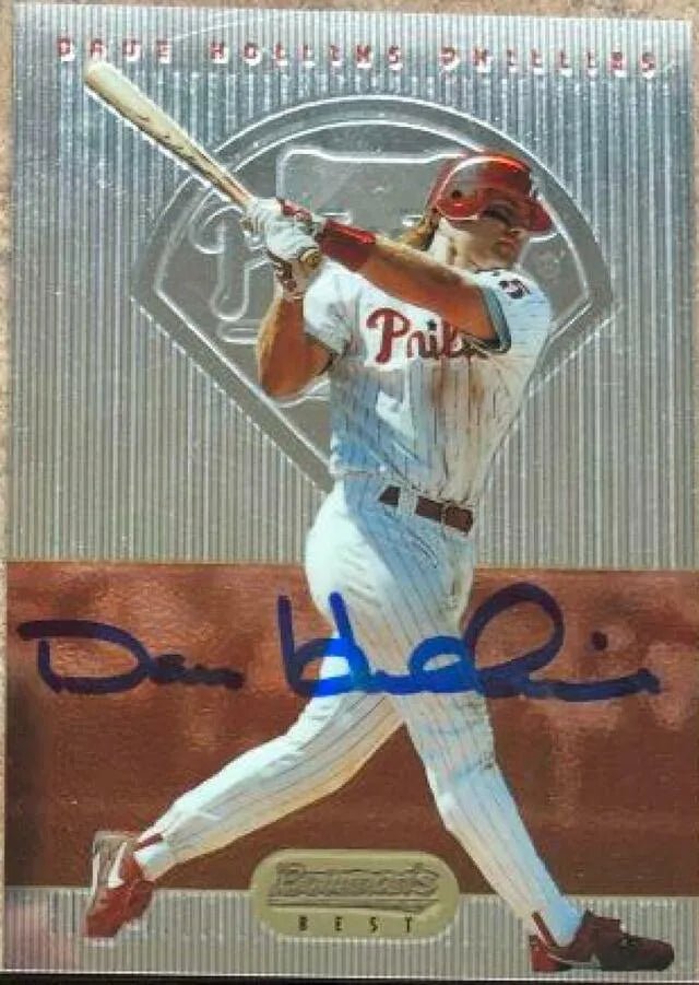 Dave Hollins Signed 1995 Bowman's Best Baseball Card - Philadelphia Phillies