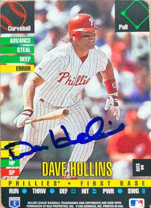 Dave Hollins Signed 1995 Donruss Top of the Order Baseball Card - Philadelphia Phillies - PastPros