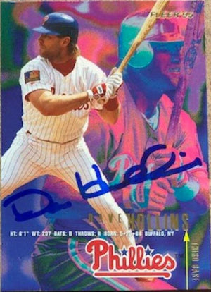 Dave Hollins Signed 1995 Fleer Baseball Card - Philadelphia Phillies - PastPros
