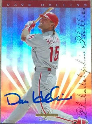 Dave Hollins Signed 1995 Leaf Limited Baseball Card - Philadelphia Phillies