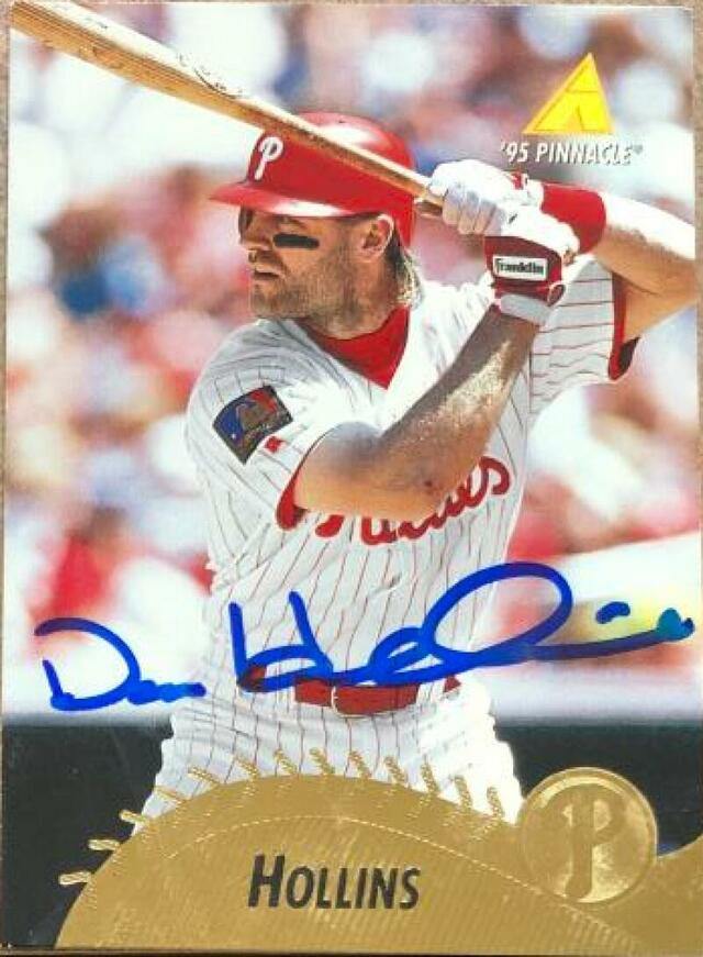Dave Hollins Signed 1995 Pinnacle Baseball Card - Philadelphia Phillies - PastPros