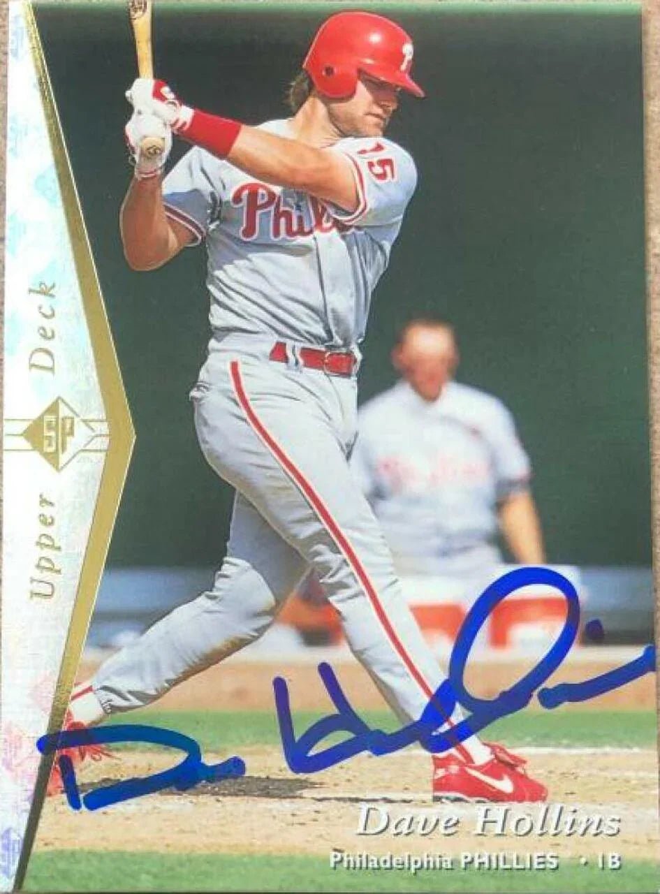 Dave Hollins Signed 1995 SP Superbafoil Baseball Card - Philadelphia Phillies