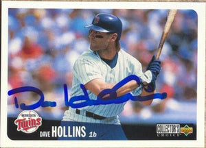 Dave Hollins Signed 1996 Collector's Choice Baseball Card - Minnesota Twins - PastPros