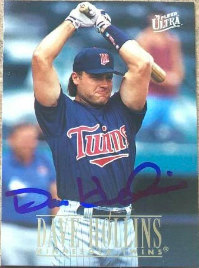 Dave Hollins Signed 1996 Fleer Ultra Baseball Card - Minnesota Twins