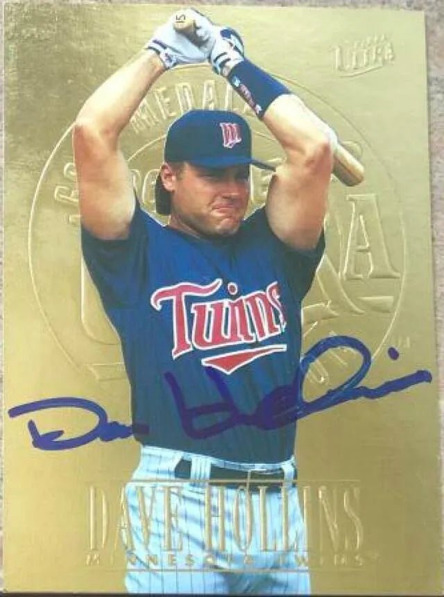 Dave Hollins Signed 1996 Fleer Ultra Gold Medallion Baseball Card - Minnesota Twins