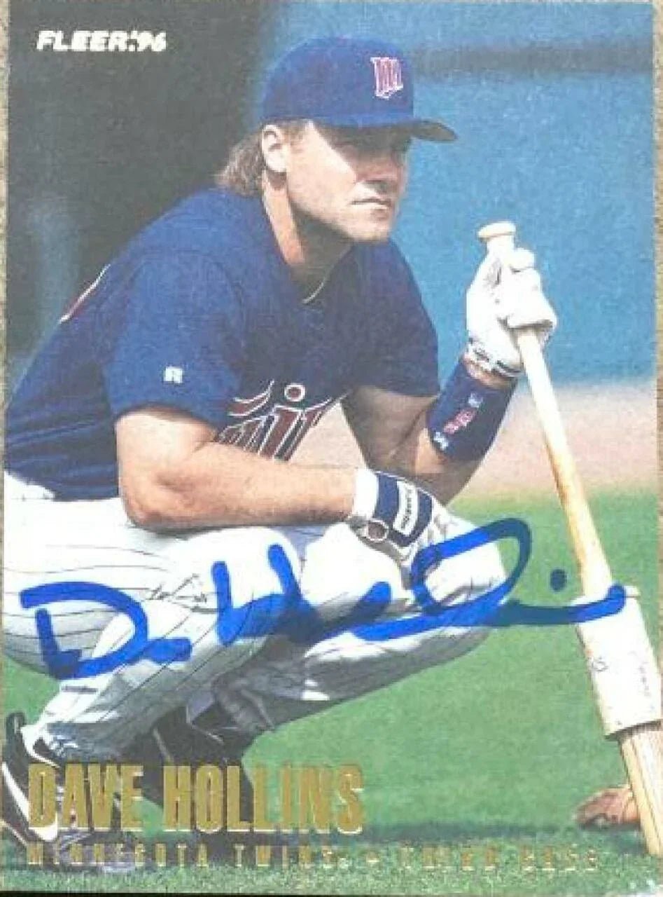 Dave Hollins Signed 1996 Fleer Update Baseball Card - Minnesota Twins