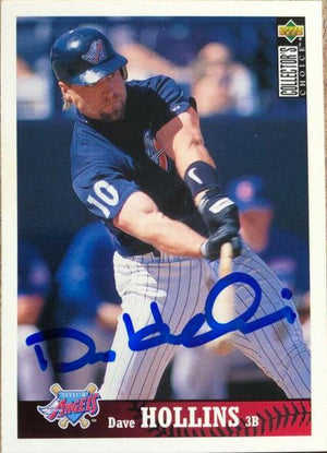 Dave Hollins Signed 1997 Collector's Choice Baseball Card - Anaheim Angels - PastPros
