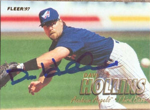 Dave Hollins Signed 1997 Fleer Baseball Card - Anaheim Angels - PastPros
