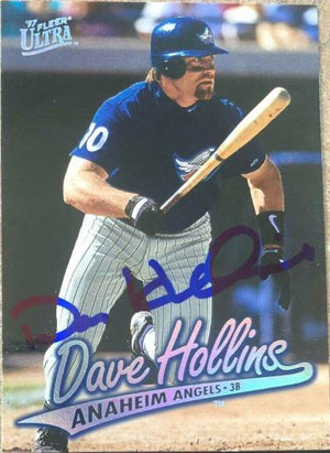 Dave Hollins Signed 1997 Fleer Ultra Baseball Card - Anaheim Angels - PastPros