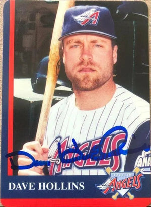 Dave Hollins Signed 1997 Mother's Cookies Baseball Card - Anaheim Angels