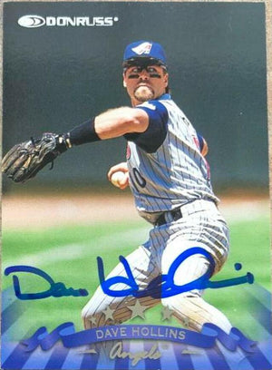Dave Hollins Signed 1998 Donruss Baseball Card - Anaheim Angels - PastPros