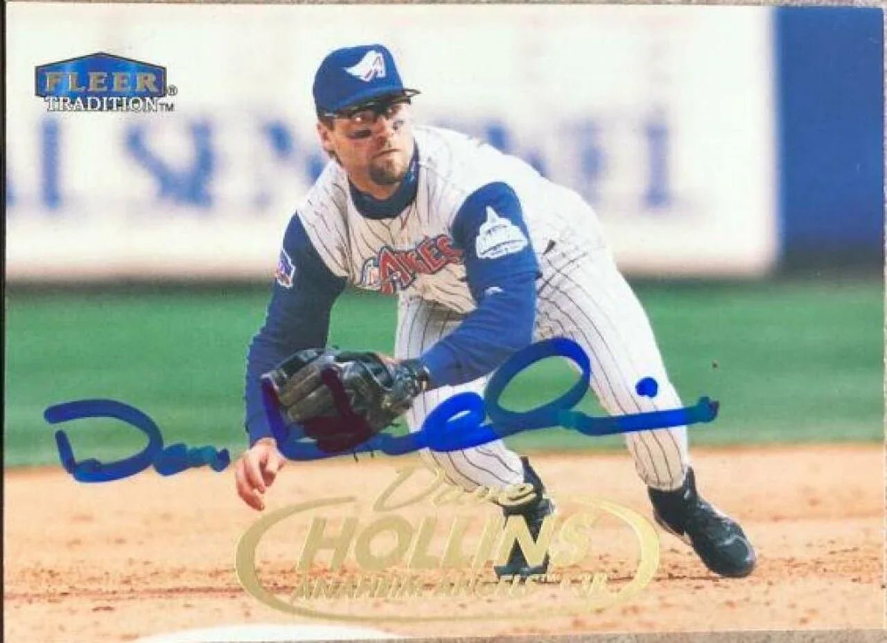 Dave Hollins Signed 1998 Fleer Tradition Baseball Card - Anaheim Angels