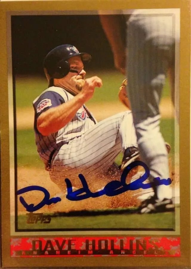 Dave Hollins Signed 1998 Topps Baseball Card - Anaheim Angels