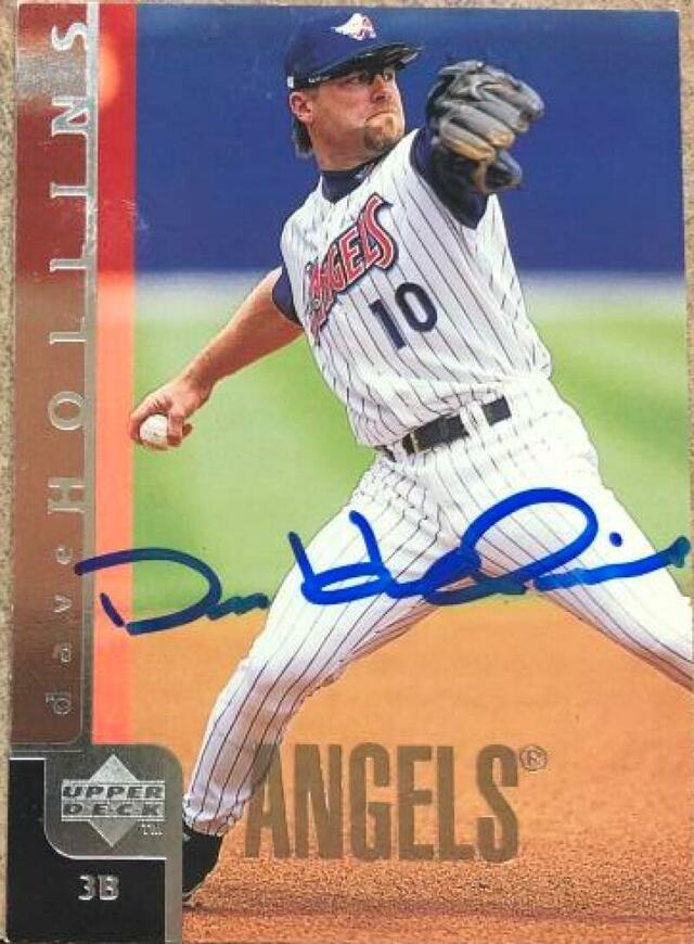 Dave Hollins Signed 1998 Upper Deck Baseball Card - Anaheim Angels - PastPros
