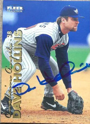 Dave Hollins Signed 1999 Fleer Tradition Baseball Card - Anaheim Angels - PastPros